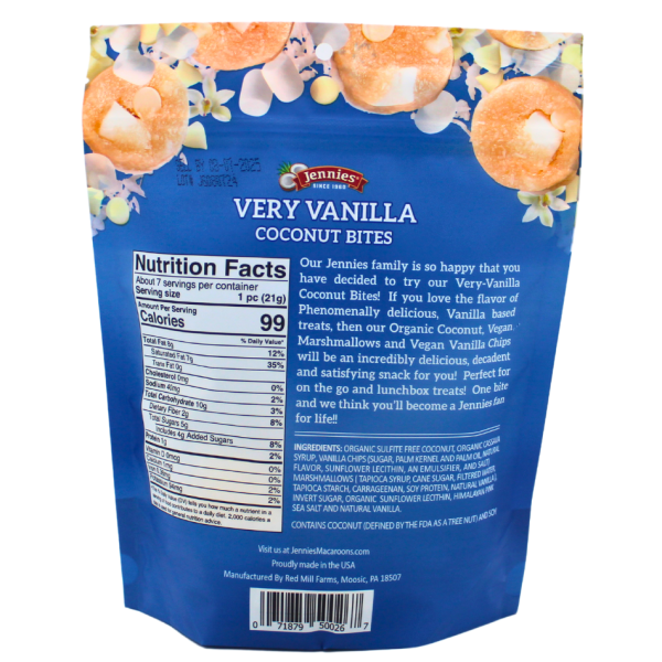 Jennies Organic Verry Vanilla Coconut Bites 5.25oz For Cheap