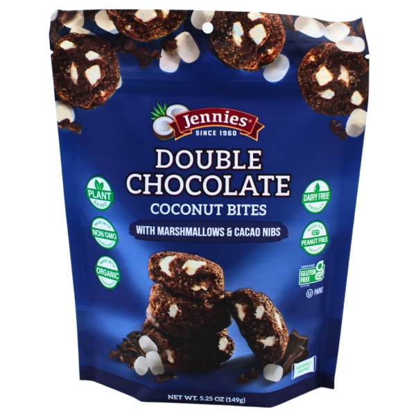 Jennies Organic Double Chocolate Coconut Bites 5.25oz For Discount