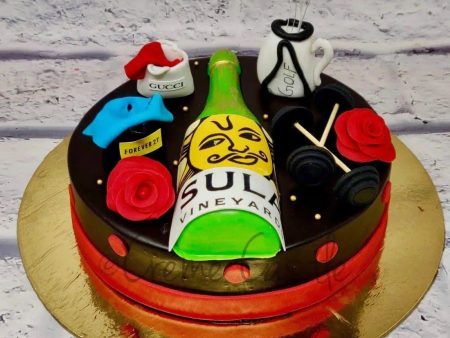 Wine And Shopping Lover Cake For Cheap