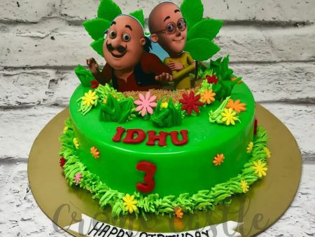 Motu Patlu Garden Cake Discount