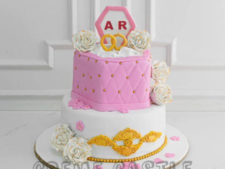 Gold Rose and Ring Cake Discount