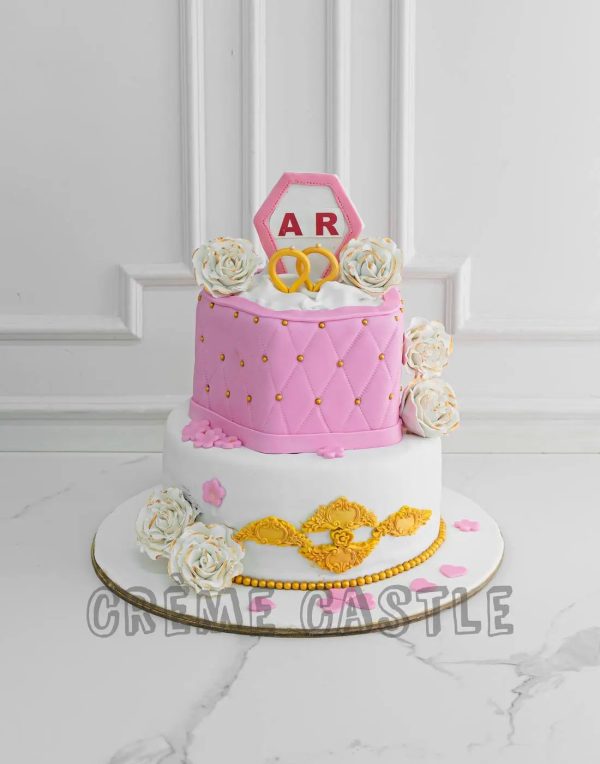 Gold Rose and Ring Cake Discount