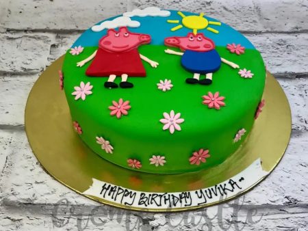 Peppa and George in the Park Cake For Discount