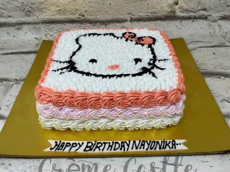 Hello Kitty Face Design Cake Online now