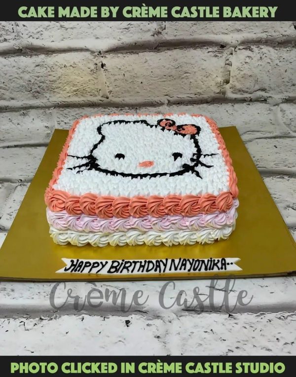 Hello Kitty Face Design Cake Online now