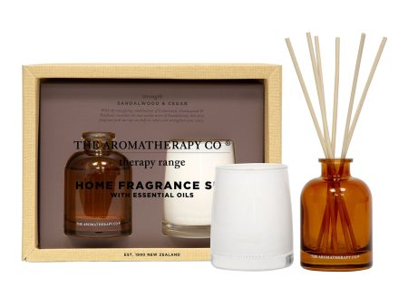 100g Candle & 50ml Diffuser Therapy Set - Sandalwood Hot on Sale