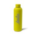 Personalised Soft Touch Yellow Water Bottle - 500ml on Sale