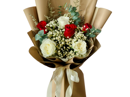 6 mix rose bouquet Online Sale