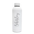 Personalised Soft Touch White Water Bottle-500ml For Sale