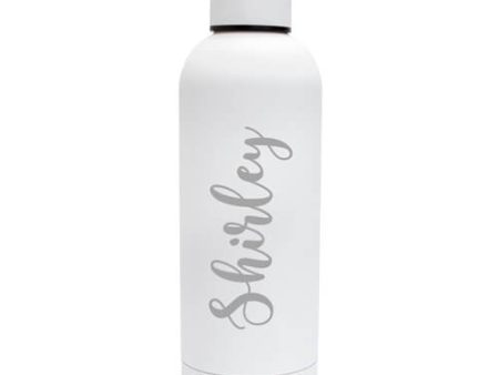 Personalised Soft Touch White Water Bottle-500ml For Sale