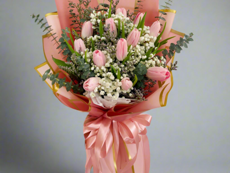 12 Pink Tulips Online Hot Sale