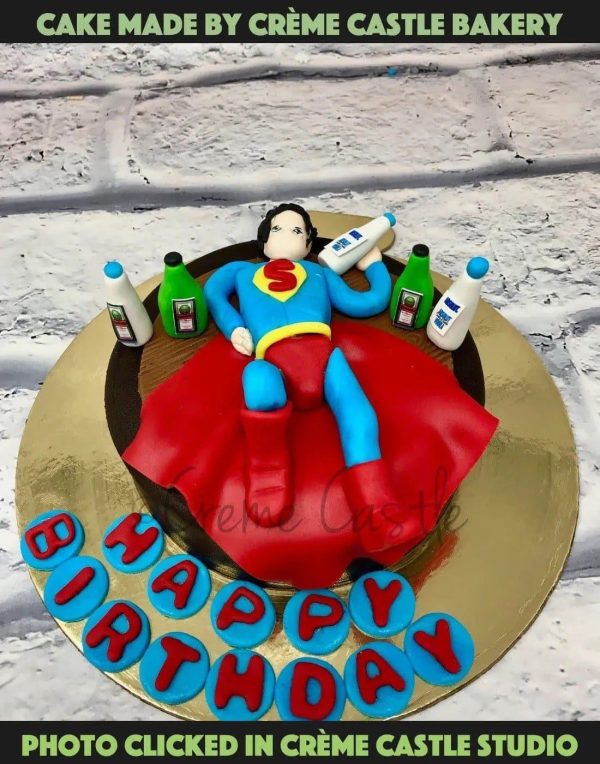 Drunk Superman Cake Online now