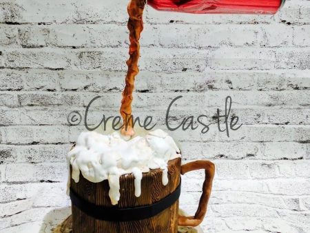 Dripping beer in wooden mug Hot on Sale